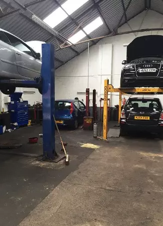 view of inside the garage